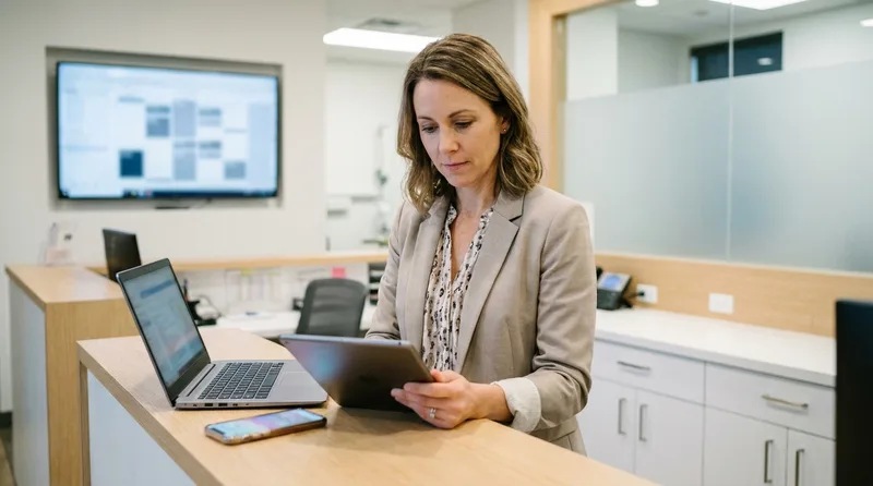 Office coordinator managing multi-channel patient outreach across SMS, email, and phone at a dental practice