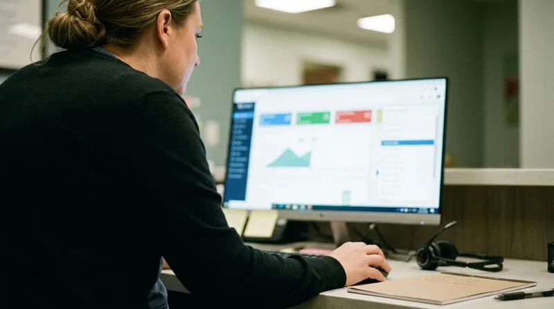 Dental office manager selecting a referral source in a patient chart on a practice management screen