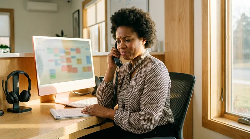Dental office manager testing an AI receptionist call by going off-script with unexpected patient questions