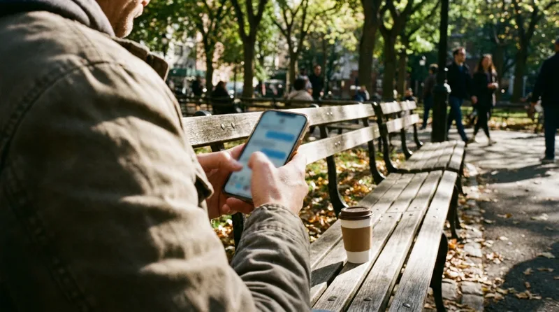 Patient texting a dental office on a smartphone to reschedule instead of waiting on hold