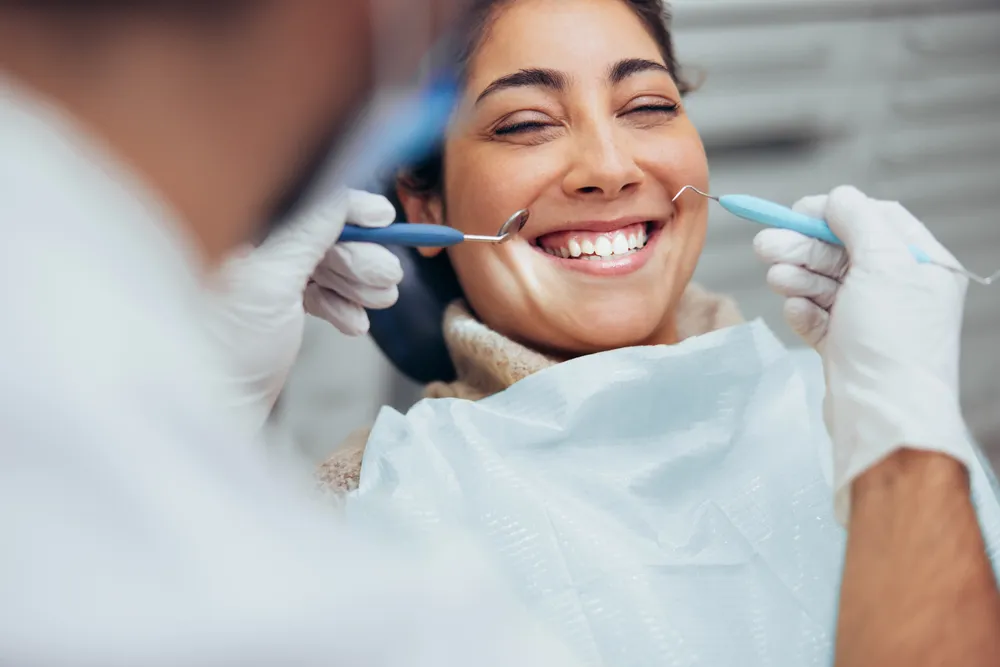 Dentist discussing treatment options with a patient